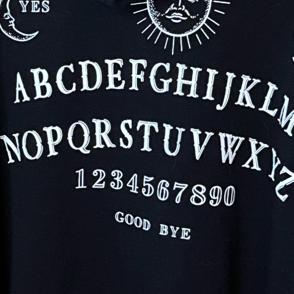 Black Ouija Cropped Hoodie - Picture 6 of 6